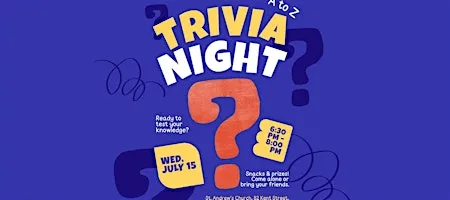 A to Z Trivia at St. Andrew's, Ottawa