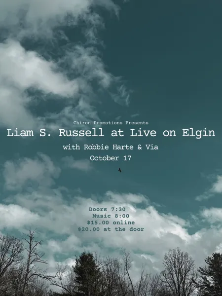 Liam S. Russell at Live on Elgin with Robbie Harte & Via