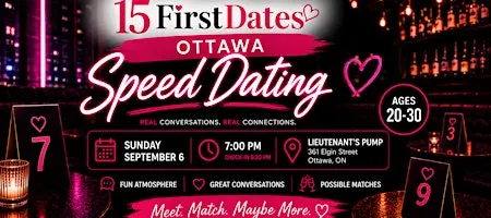 15FirstDates Ottawa Speed Dating (Age 20-30)