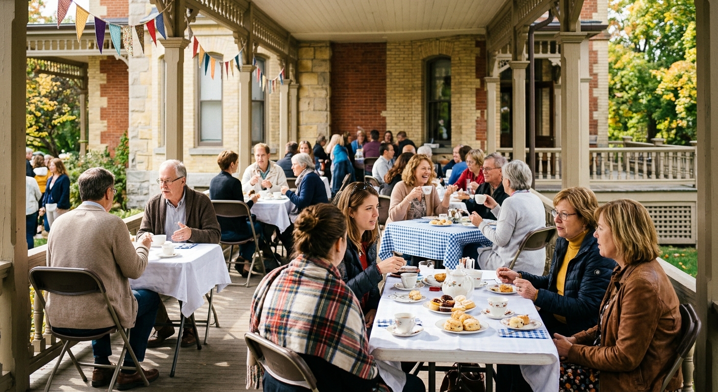 High tea on the veranda