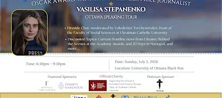 Vasilisa Stepanenko Canadian Speaking Tour - Ottawa