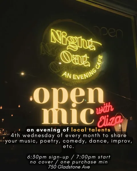 Night Oat Open Mic Night w/ Eliza