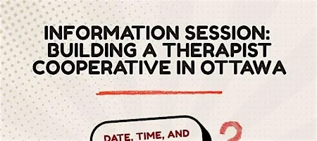 Information Session: Building a Therapist Cooperative in Ottawa