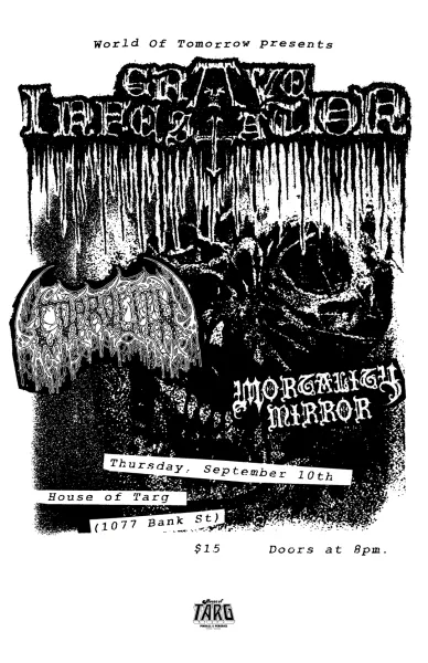 GRAVE INFESTATION (Vancouver Death Metal) + Coprolith + Mortality Mirror