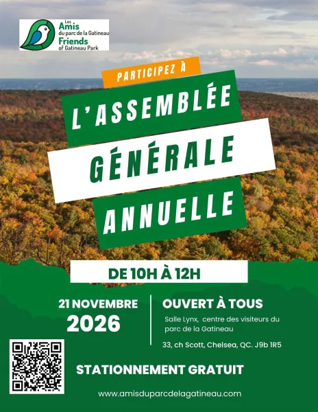 Assemblée générale annuelle 2026 Les Amis du parc de la Gatineau