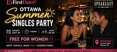 Ottawa Summer Singles Mixer (Ages 19-30) - FREE for ladies!